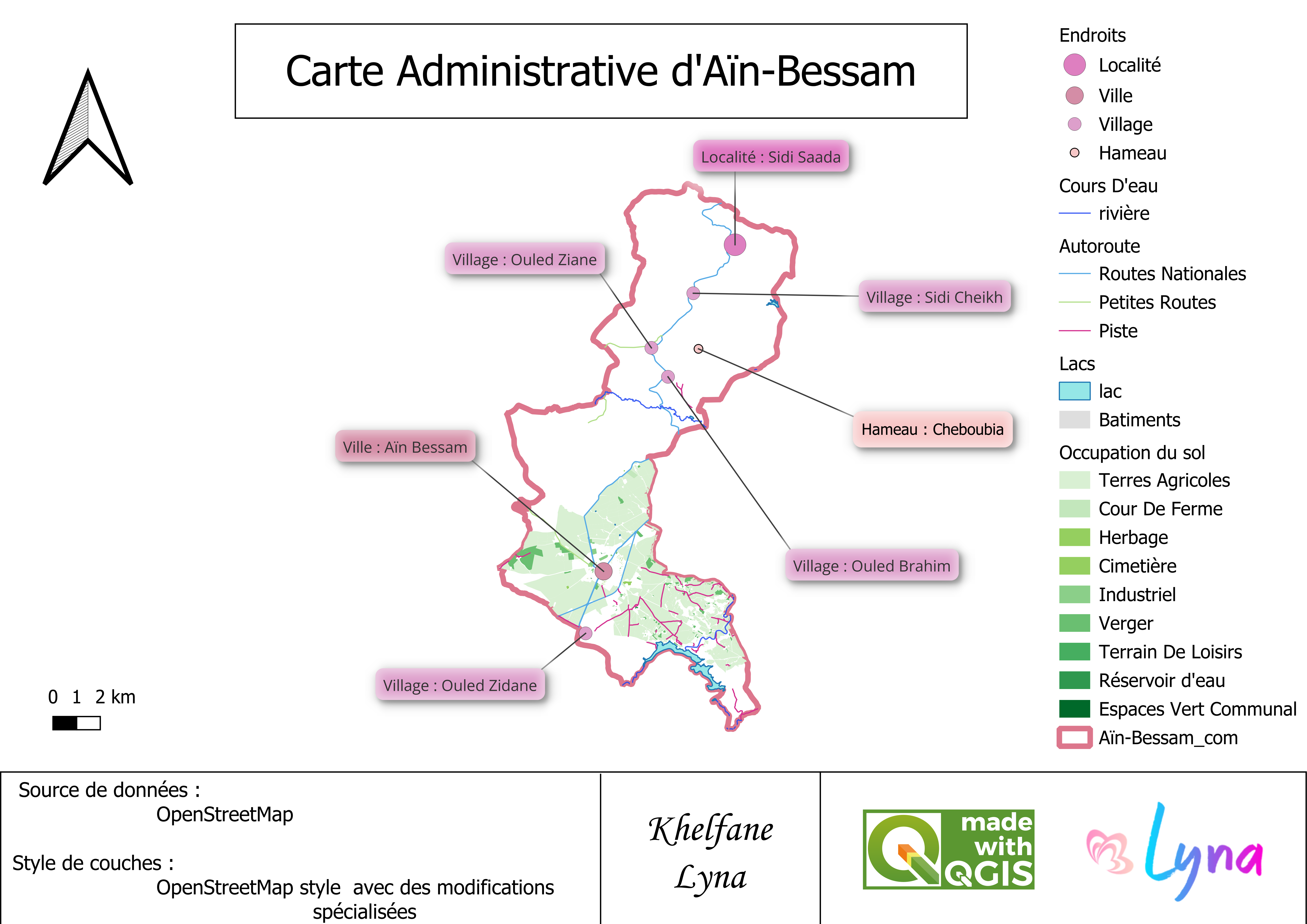 Carte Administrative de Ain-Bessam